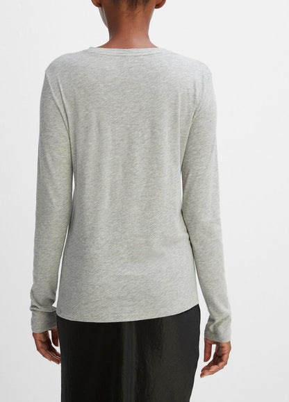 VINCE Popular - Essential Long Sleeve Crew Neck T-Shirt in Long Sleeve