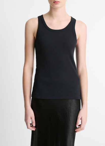 VINCE Exclusive - Ribbed Scoop-Neck Tank in Tank Tops