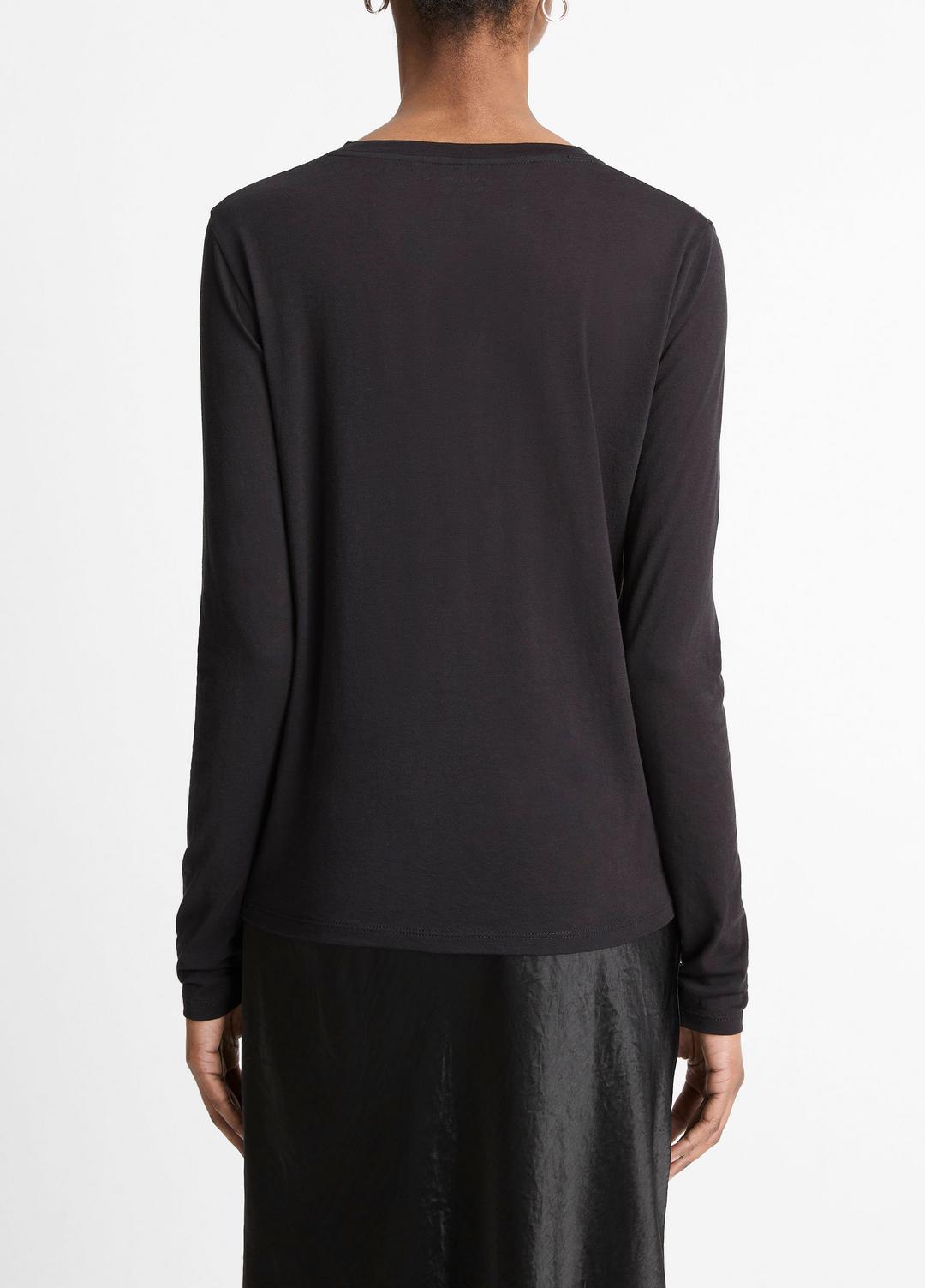 VINCE Best Seller - Essential Long Sleeve Crew Neck T-Shirt in Long Sleeve