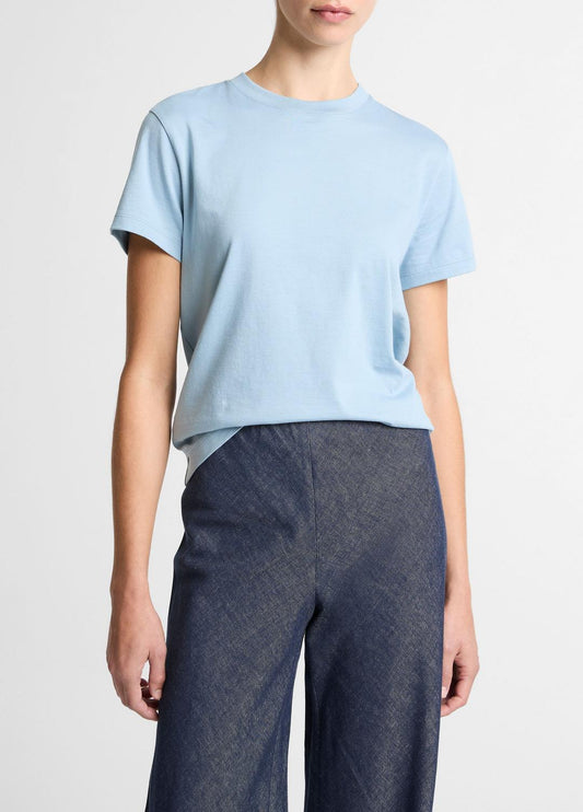 VINCE Smart Buy - Pima Cotton Crew Neck T-Shirt in Short Sleeve