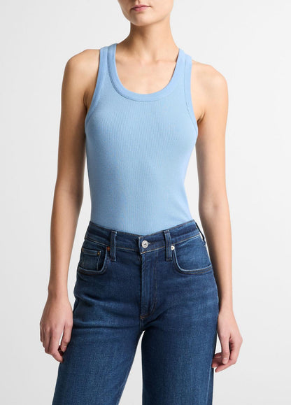 VINCE Deals - Ribbed Scoop-Neck Tank in Tank Tops