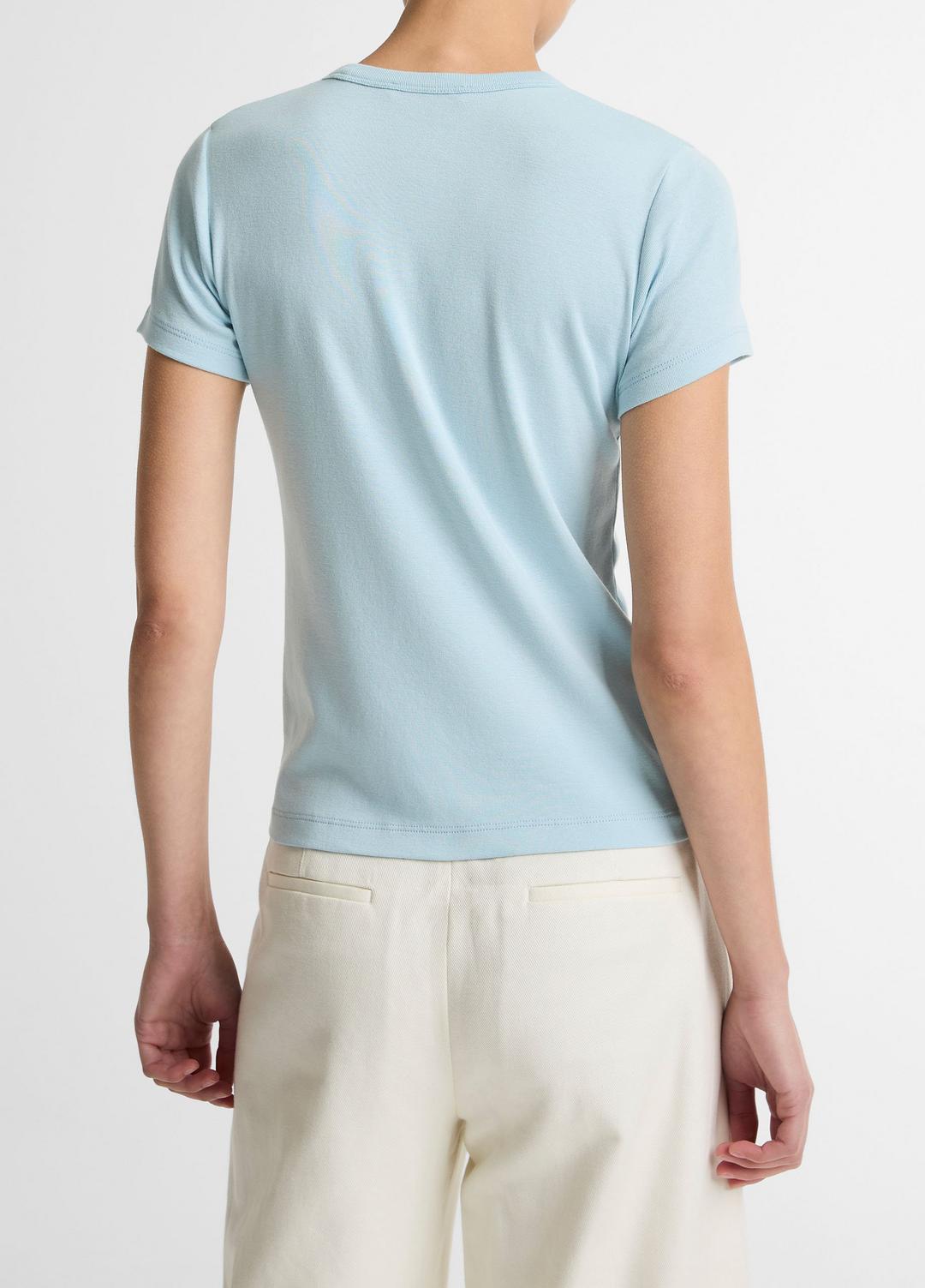 VINCE Latest - Pima Cotton-Blend '90s Shrunken T-Shirt in Short Sleeve