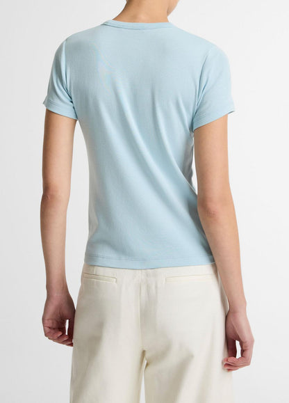 VINCE Latest - Pima Cotton-Blend '90s Shrunken T-Shirt in Short Sleeve