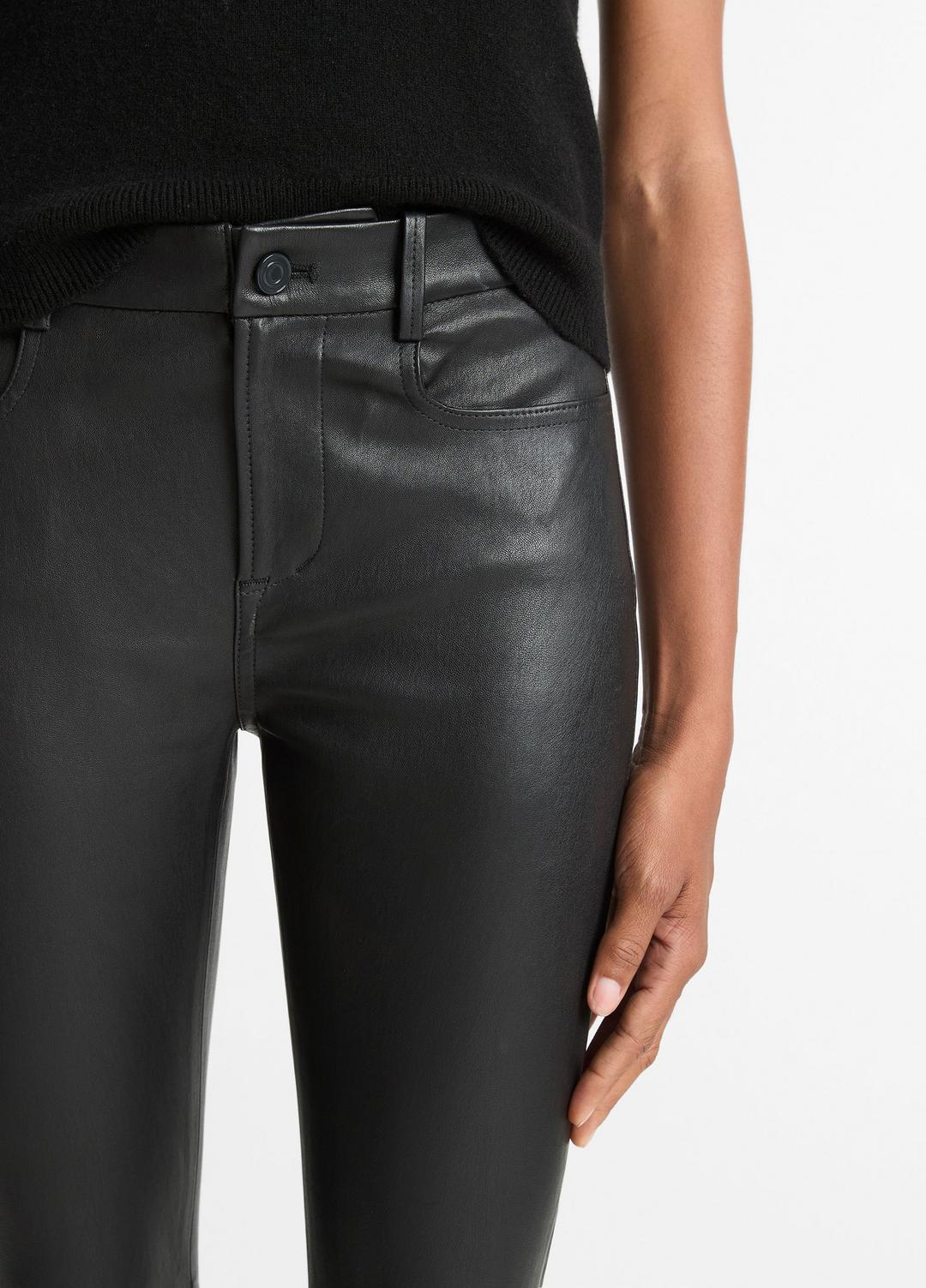 VINCE Signature - Stretch Leather Boot-Cut Pant in Trousers