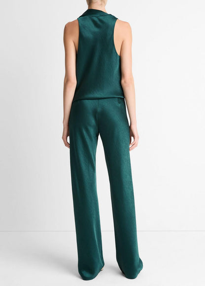 VINCE Special Offer - Colette High-Rise Fluid Satin Bias Pant in Trousers