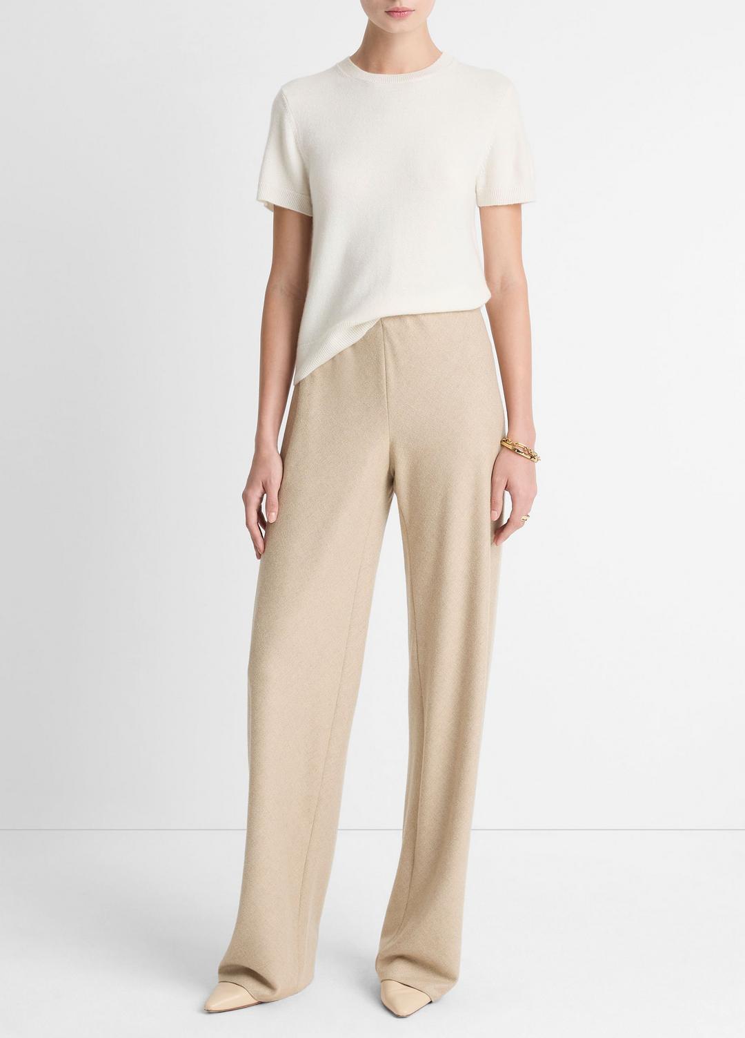 VINCE Great Value - Italian Wool-Blend High-Waist Bias Pant in Trousers
