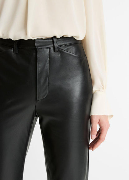 VINCE Trending - Leather Straight-Leg Trouser in Trousers