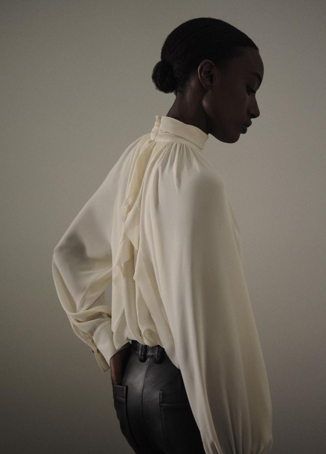 VINCE Trending - Leather Straight-Leg Trouser in Trousers