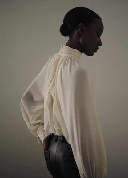 VINCE Trending - Leather Straight-Leg Trouser in Trousers