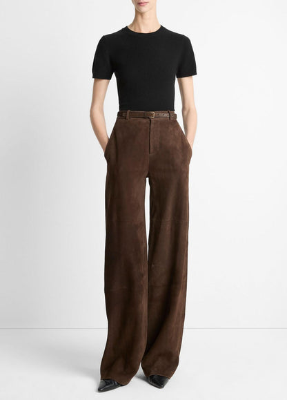 VINCE Great Value - Suede Mid-Rise Trouser in Trousers