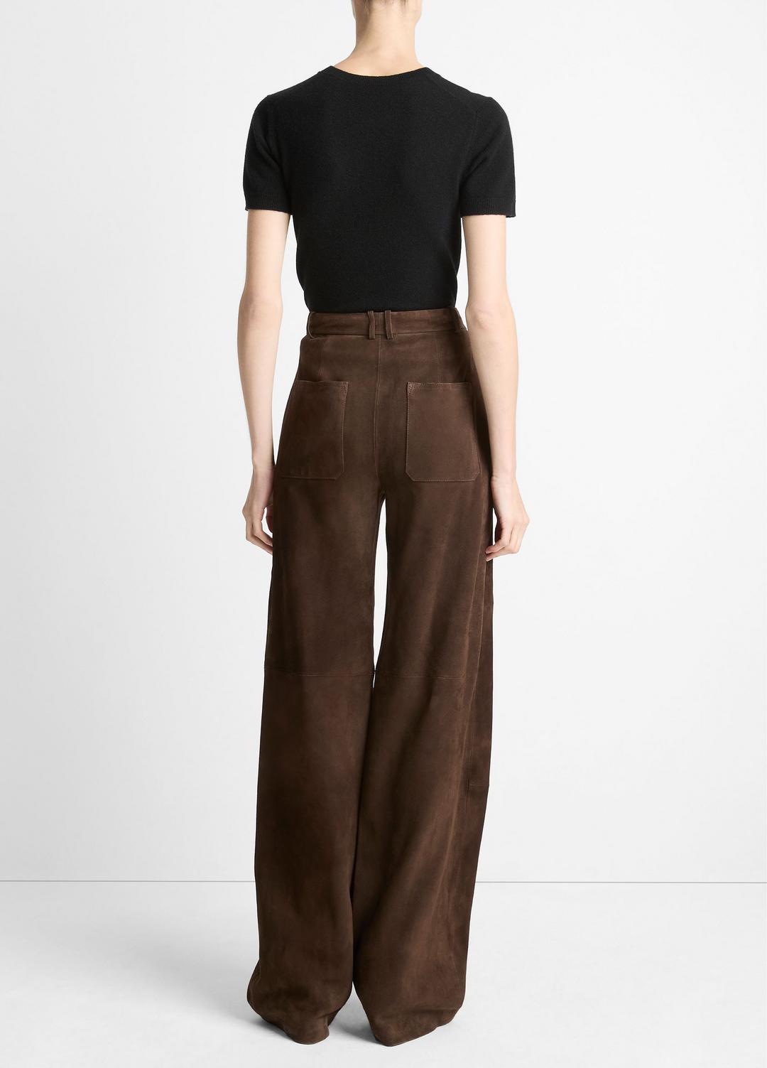 VINCE Great Value - Suede Mid-Rise Trouser in Trousers