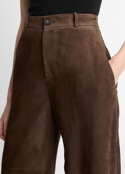 VINCE Great Value - Suede Mid-Rise Trouser in Trousers