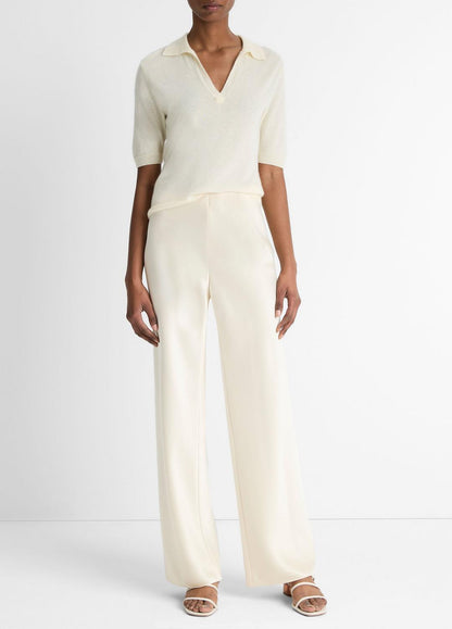 VINCE Signature - Colette High-Rise Fluid Satin Bias Pant in Pants