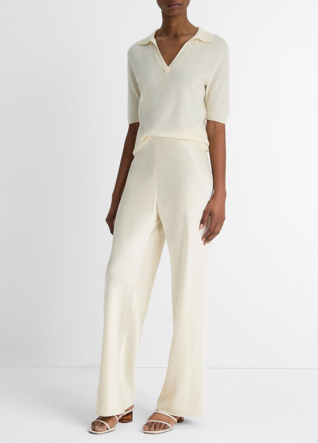VINCE Signature - Colette High-Rise Fluid Satin Bias Pant in Pants