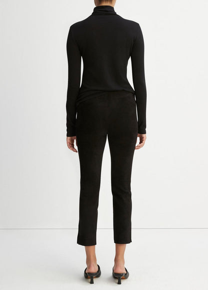 VINCE Quality - Stretch Suede Split Hem Crop Legging in Leggings