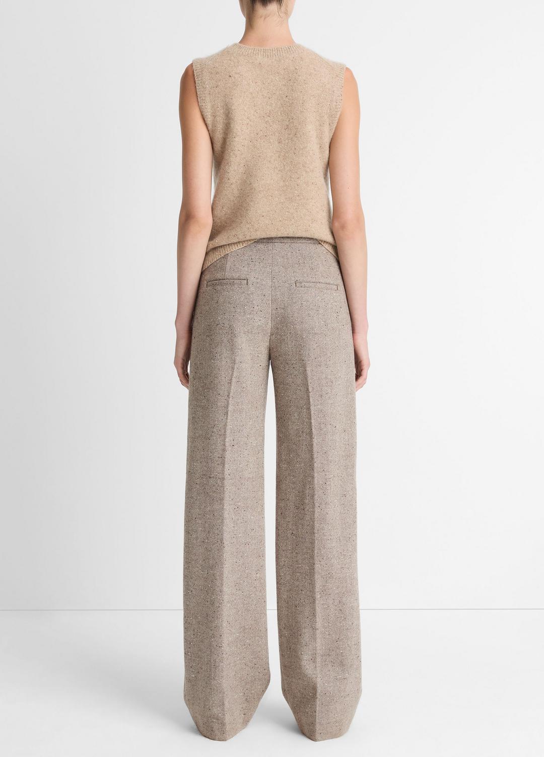 VINCE Recommended - Donegal Wool-Blend Wide-Leg Trouser in Trousers