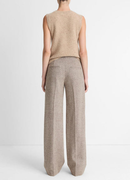 VINCE Recommended - Donegal Wool-Blend Wide-Leg Trouser in Trousers