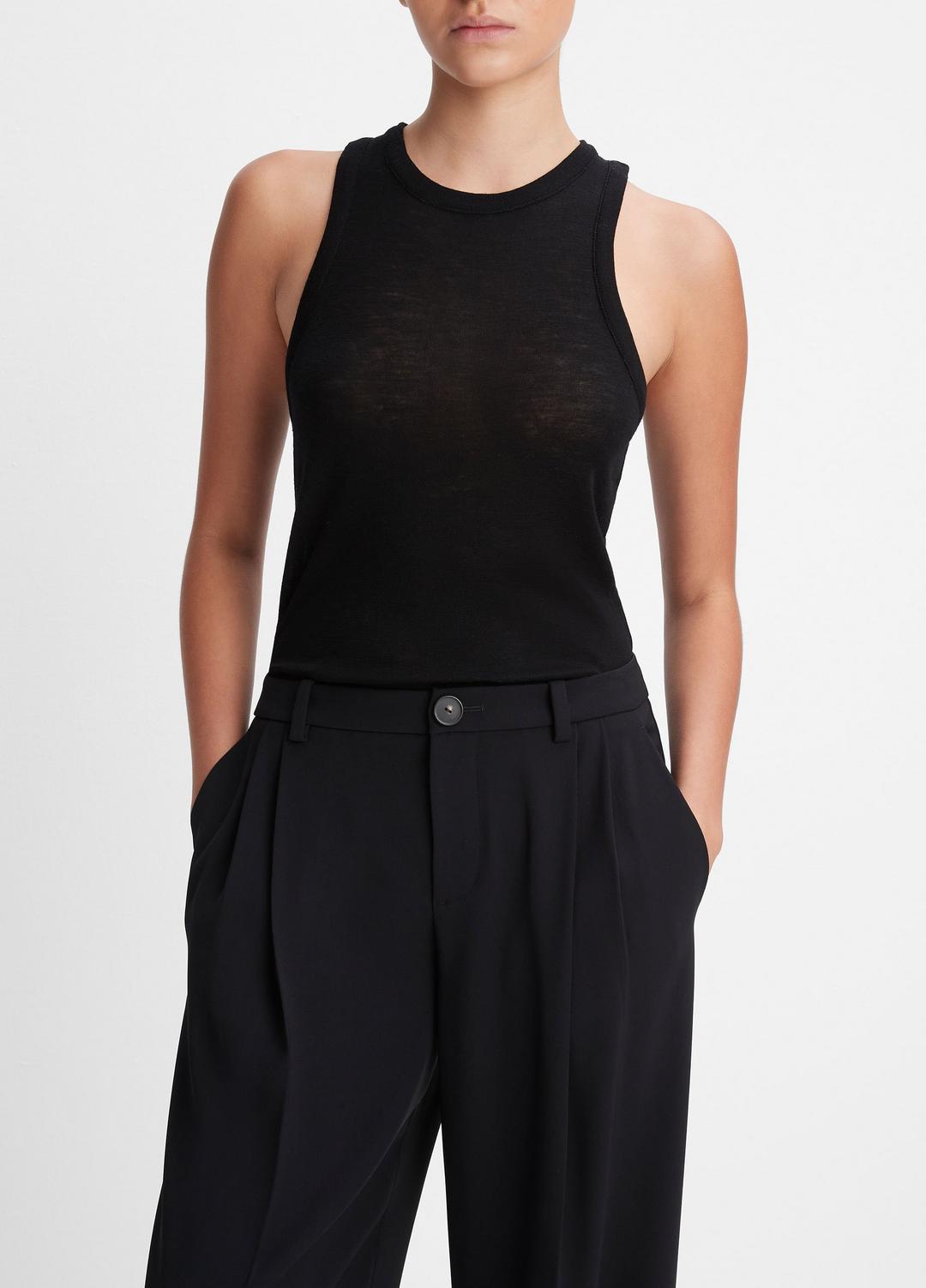VINCE Hot Sale - Drop-Waist Pleated Crepe Trouser in Trousers