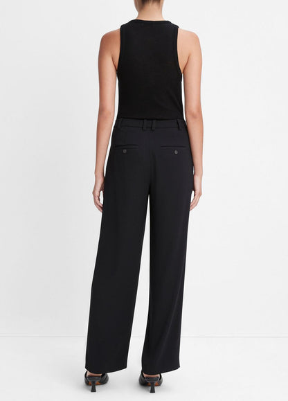 VINCE Hot Sale - Drop-Waist Pleated Crepe Trouser in Trousers