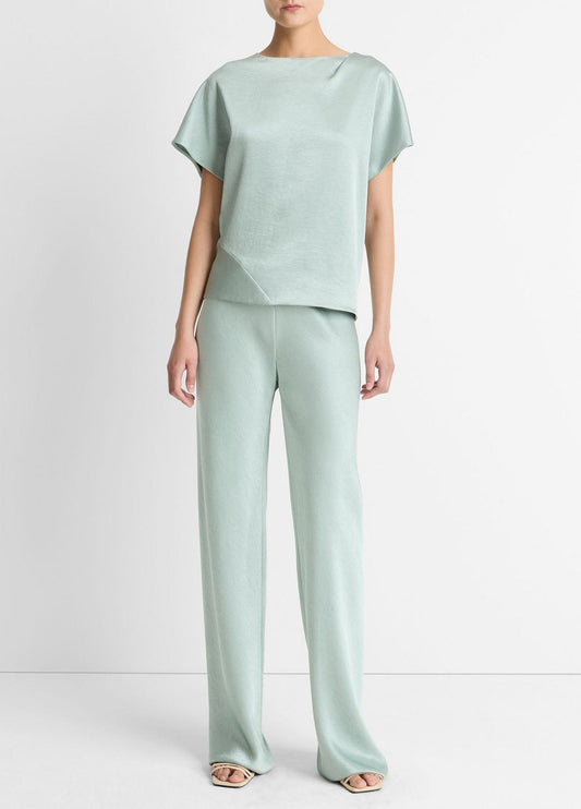 VINCE Top Pick - Colette High-Rise Fluid Satin Bias Pant in Trousers