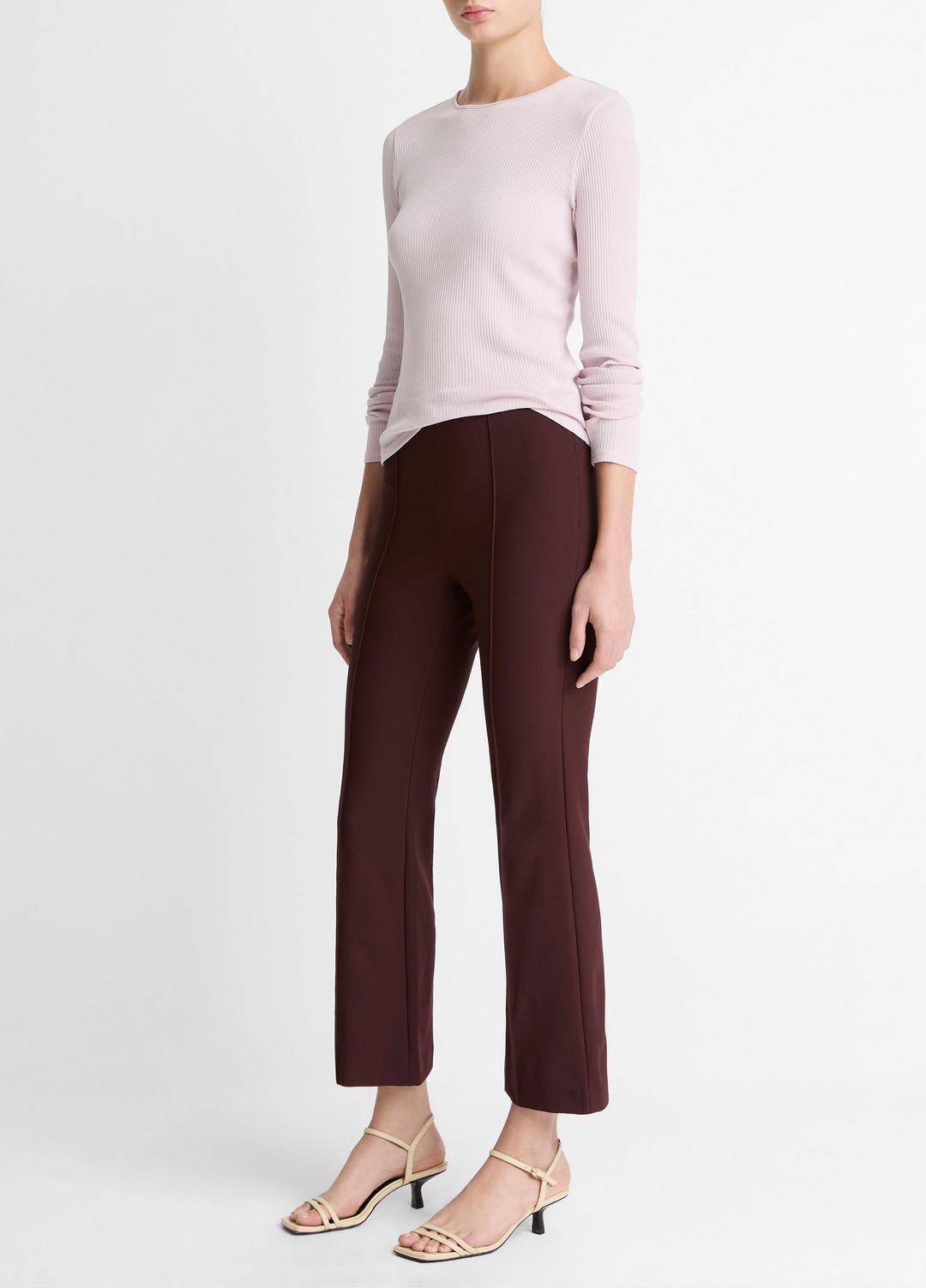 VINCE Best Price - Niki Mid-Rise Pintuck Crop Flare Pant in Trousers
