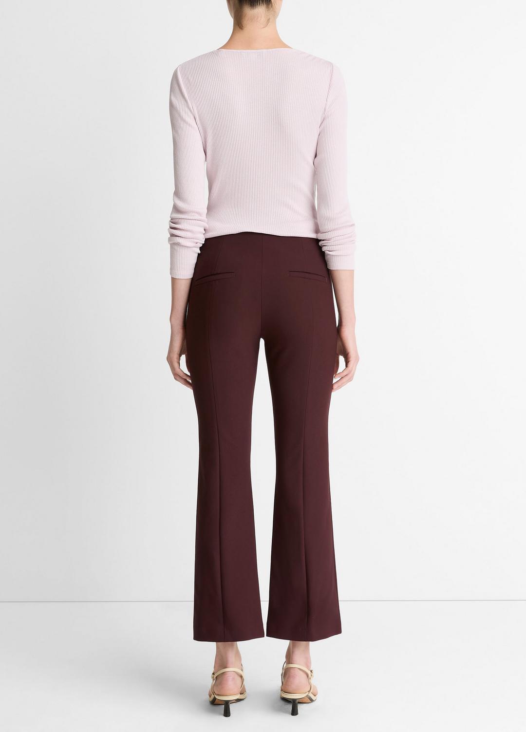 VINCE Best Price - Niki Mid-Rise Pintuck Crop Flare Pant in Trousers