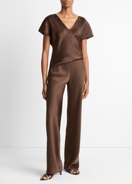 VINCE Smart Buy - Colette High-Rise Fluid Satin Bias Pant in Trousers