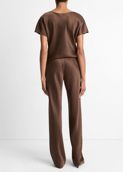 VINCE Smart Buy - Colette High-Rise Fluid Satin Bias Pant in Trousers