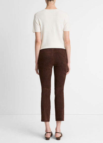 VINCE Everyday - Suede Split-Hem Cropped Pant in Leggings
