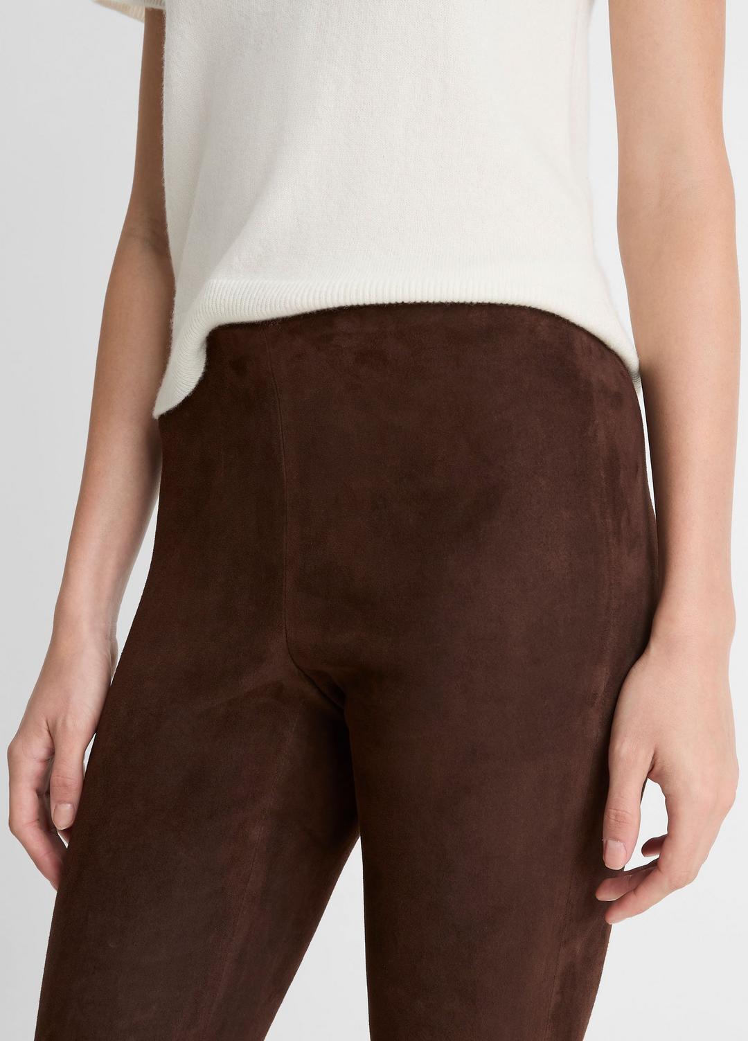 VINCE Everyday - Suede Split-Hem Cropped Pant in Leggings