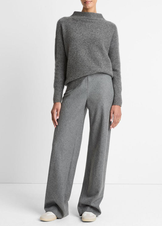 VINCE Exclusive - Italian Wool-Blend High-Waist Bias Pant in Trousers