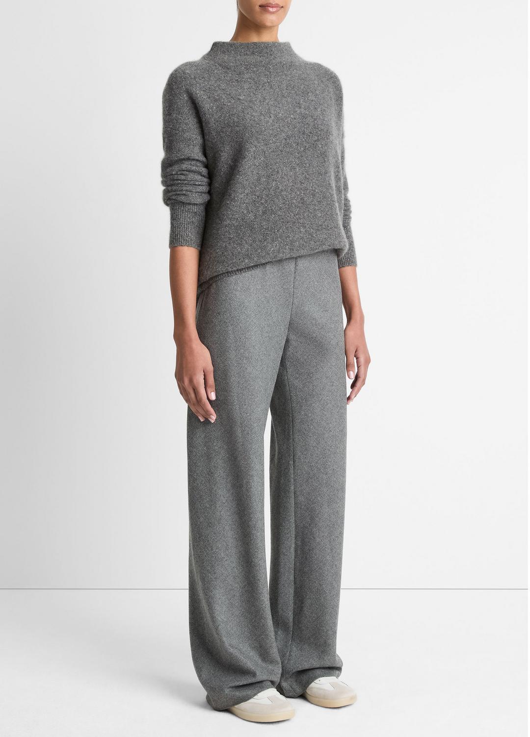 VINCE Exclusive - Italian Wool-Blend High-Waist Bias Pant in Trousers