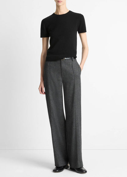 VINCE Great Value - Italian Jaspe Pintuck High-Waist Wide-Leg Pant in Wide Leg