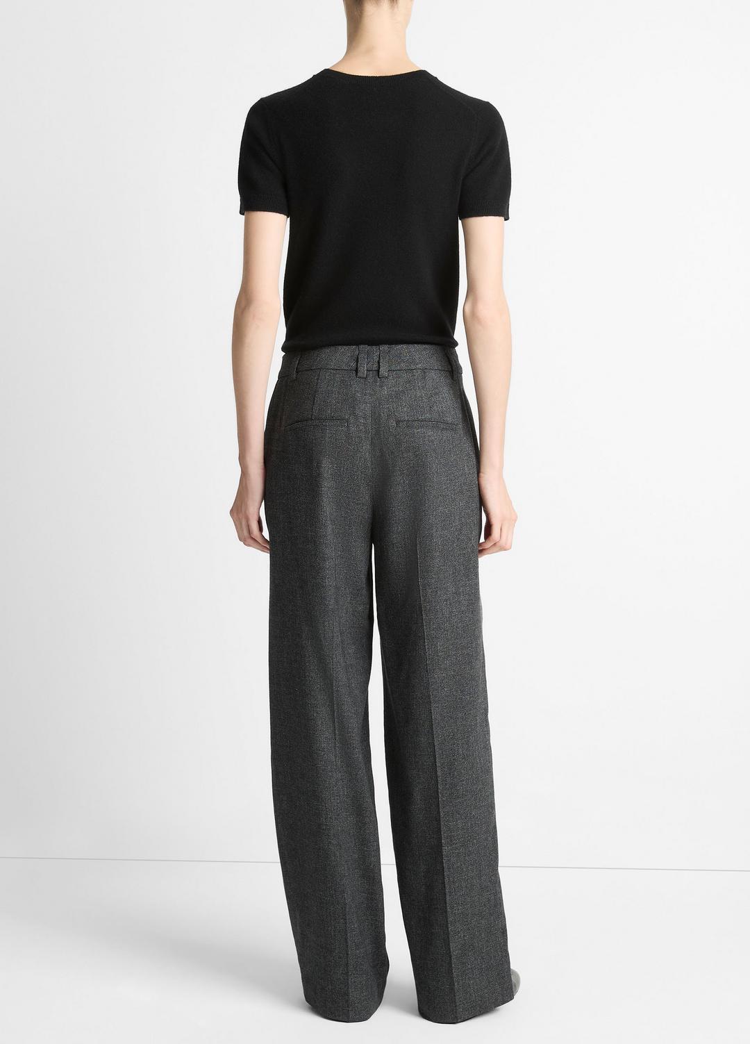 VINCE Great Value - Italian Jaspe Pintuck High-Waist Wide-Leg Pant in Wide Leg