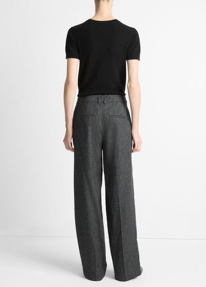 VINCE Great Value - Italian Jaspe Pintuck High-Waist Wide-Leg Pant in Wide Leg