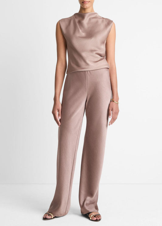 VINCE Trusted - Colette High-Rise Fluid Satin Bias Pant in Trousers