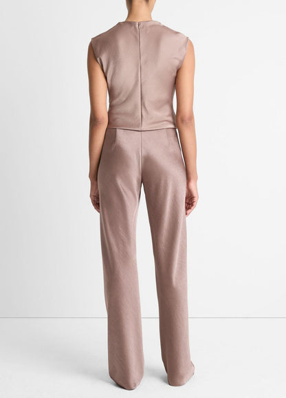 VINCE Trusted - Colette High-Rise Fluid Satin Bias Pant in Trousers