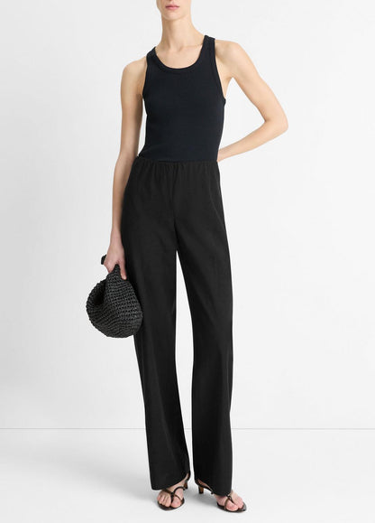 VINCE Top Pick - Cotton-Blend High-Waist Bias Pant in Trousers