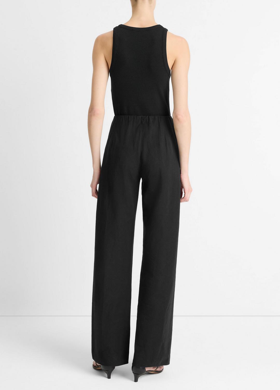 VINCE Top Pick - Cotton-Blend High-Waist Bias Pant in Trousers