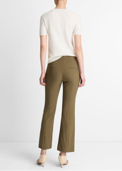 VINCE Discount - Niki Mid-Rise Pintuck Crop Flare Pant in Trousers