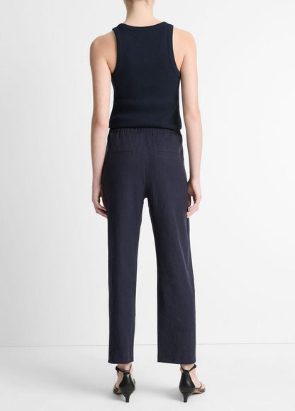 VINCE Best Seller - Grace Mid-Rise Linen-Blend Pull-On Pant in Trousers