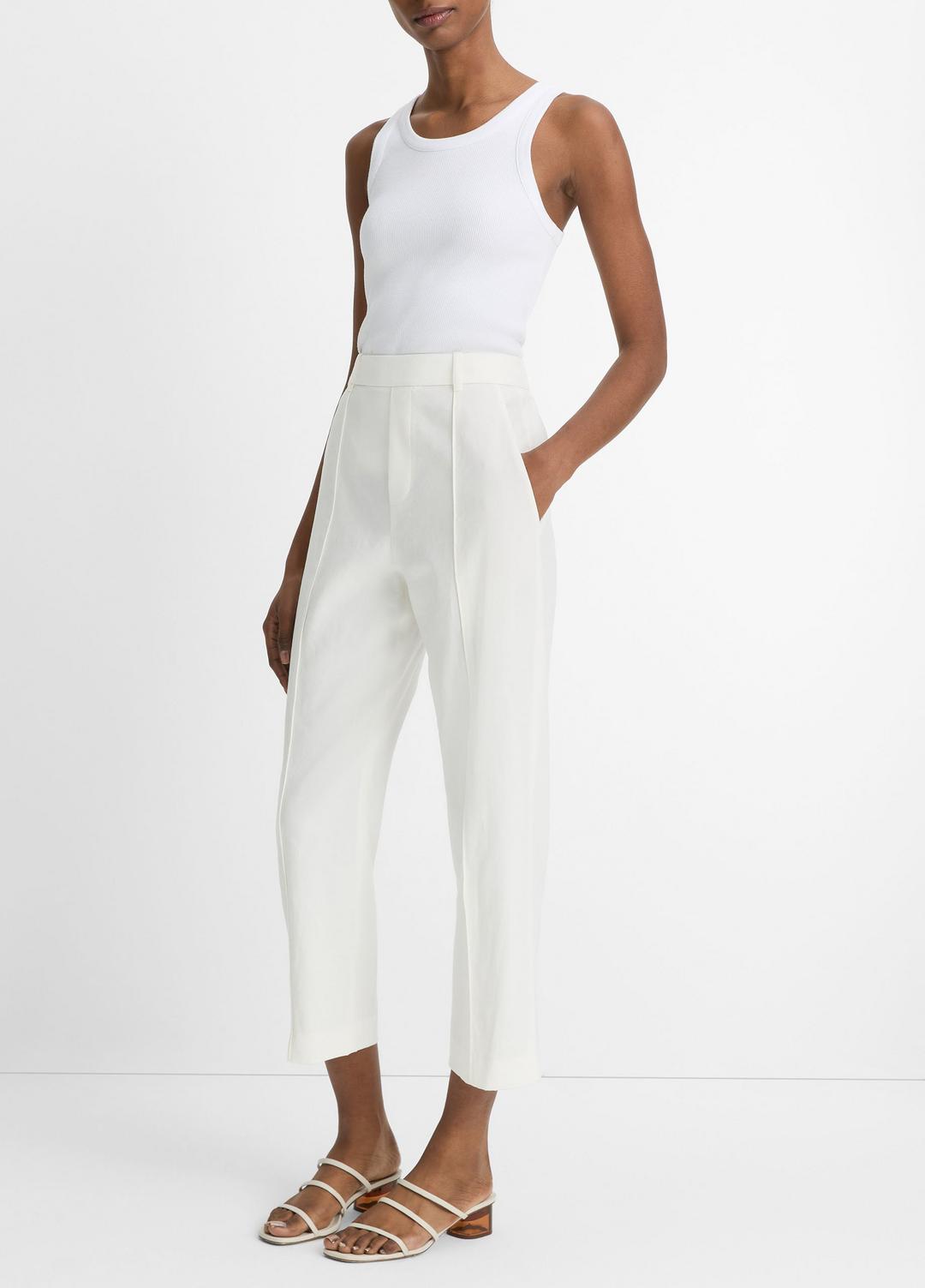 VINCE Great Value - Grace Mid-Rise Linen-Blend Pull-On Pant in Trousers