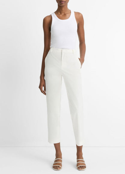 VINCE Special Offer - Avery Mid-Rise Italian Stretch-Cotton Chino Pant in Trousers