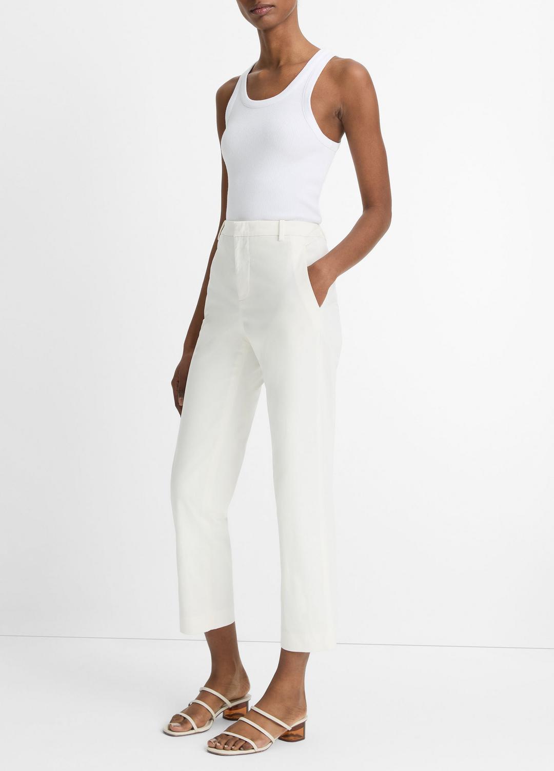 VINCE Special Offer - Avery Mid-Rise Italian Stretch-Cotton Chino Pant in Trousers