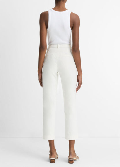 VINCE Special Offer - Avery Mid-Rise Italian Stretch-Cotton Chino Pant in Trousers