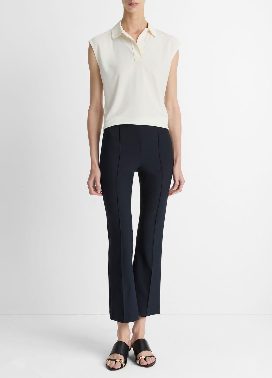 VINCE Value - Niki Mid-Rise Pintuck Crop Flare Pant in Pants