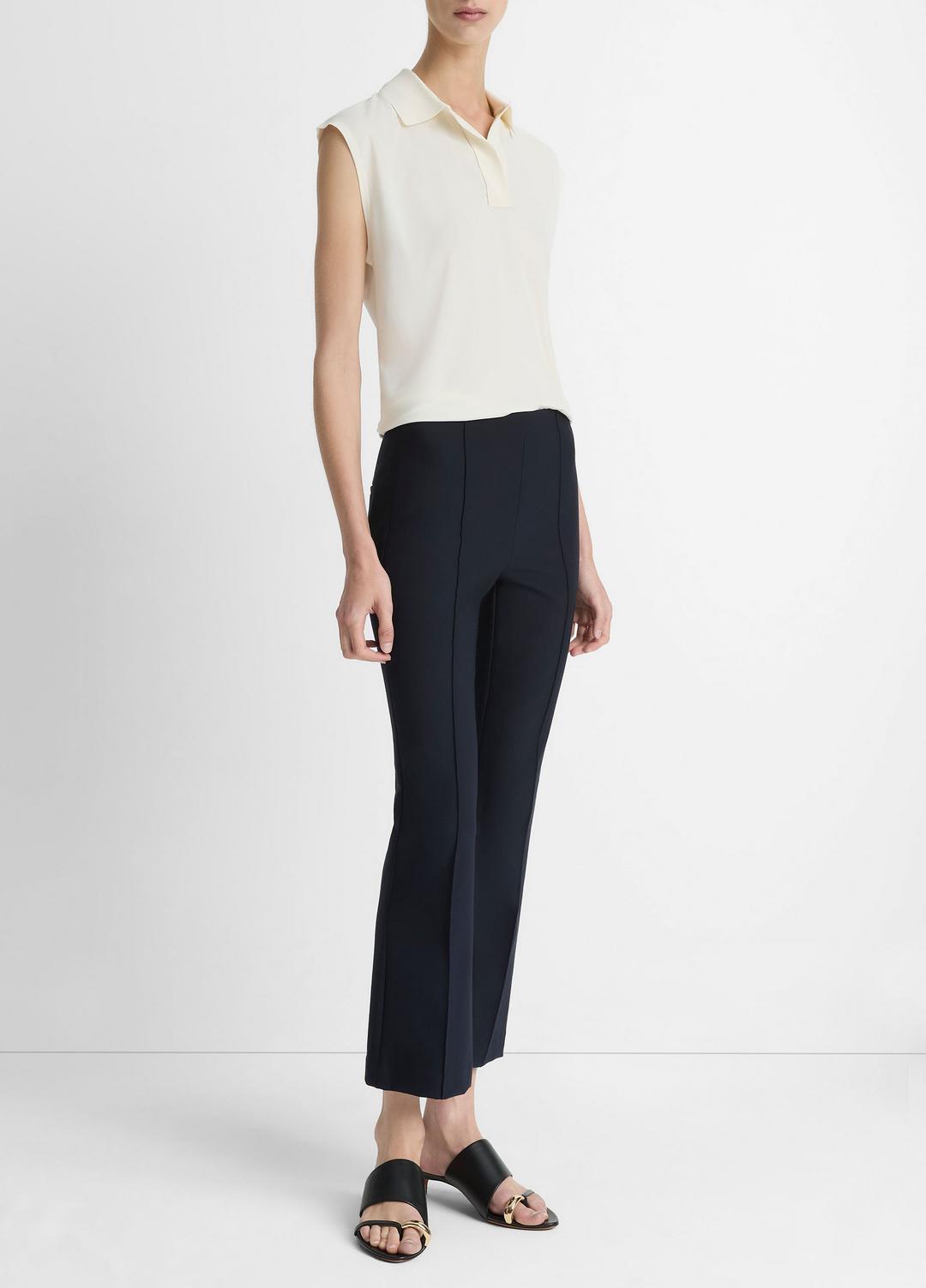VINCE Value - Niki Mid-Rise Pintuck Crop Flare Pant in Pants