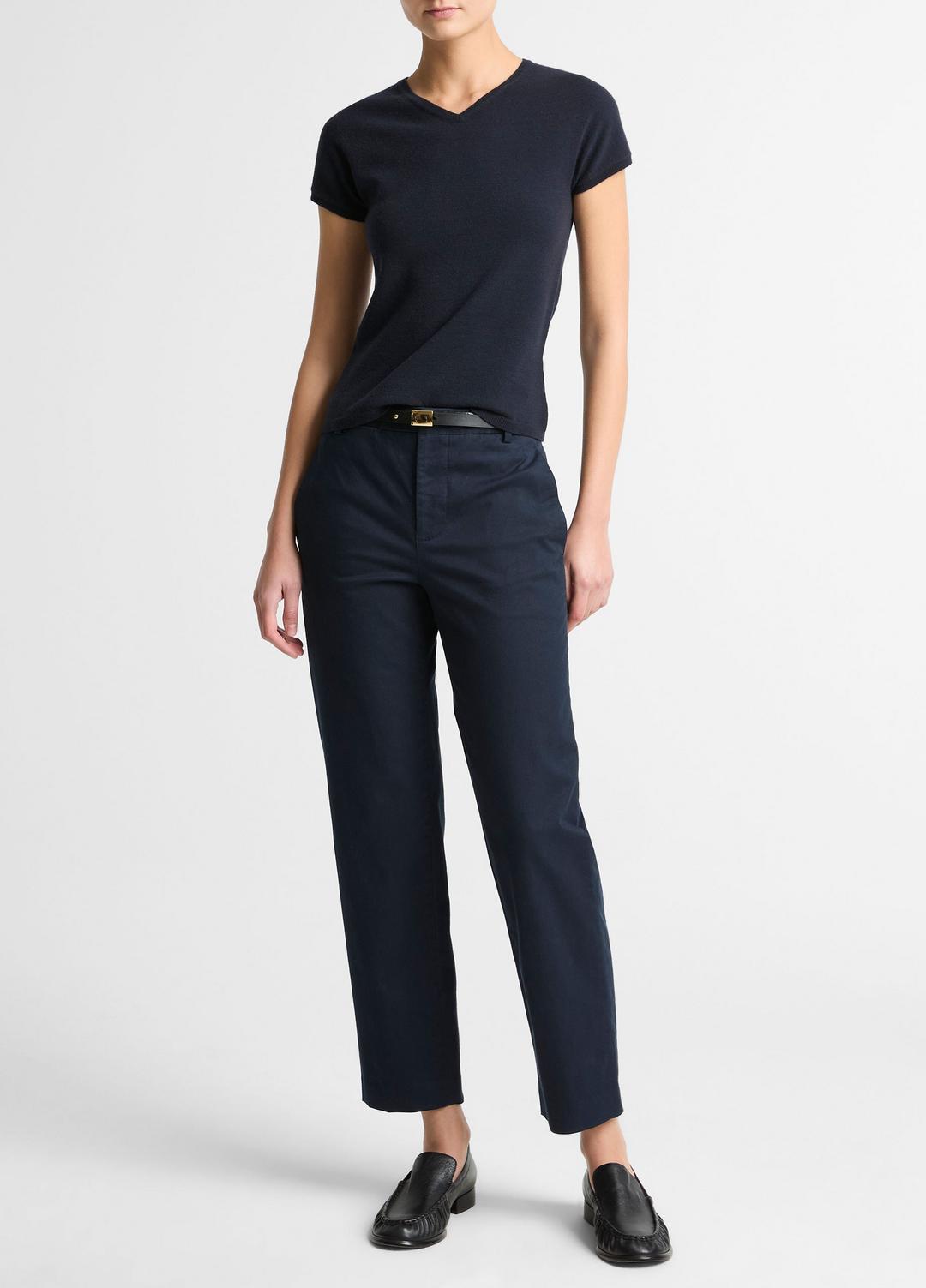 VINCE Featured - Avery Mid-Rise Italian Stretch-Cotton Chino Pant in Trousers