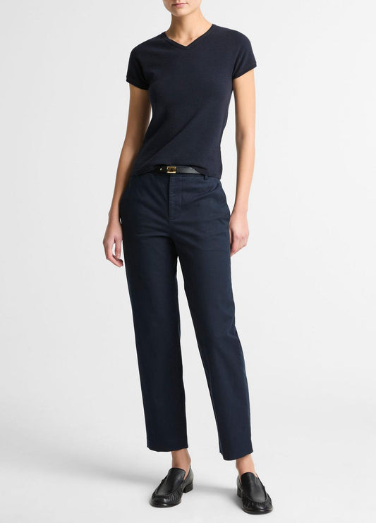 VINCE Featured - Avery Mid-Rise Italian Stretch-Cotton Chino Pant in Trousers