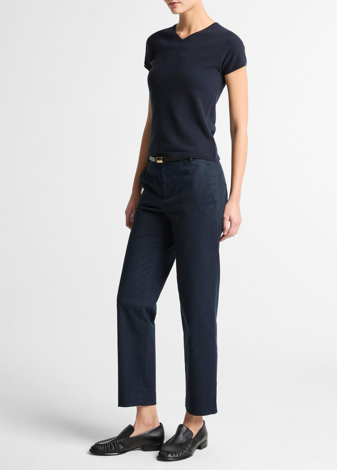 VINCE Featured - Avery Mid-Rise Italian Stretch-Cotton Chino Pant in Trousers